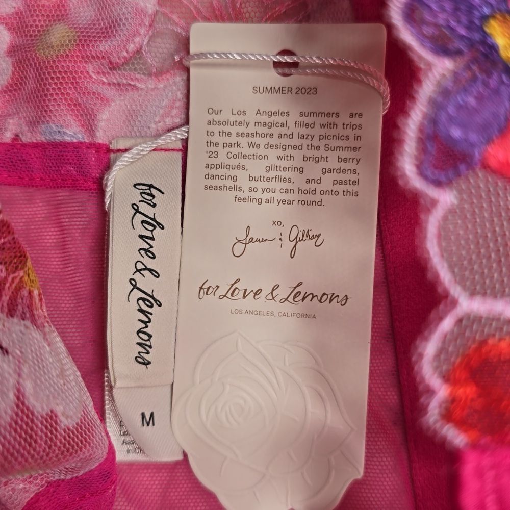 1187 NWT For Love And Lemons Anemone Floral Garter Skirt - Picture 5 of 8